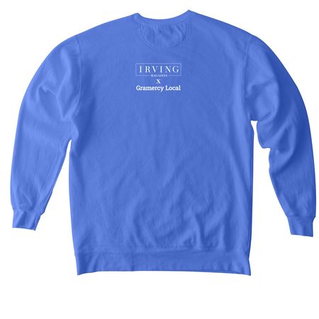 Welcome to the Family, a Flo Blue Comfort Colors Crewneck Sweatshirt (back-view)