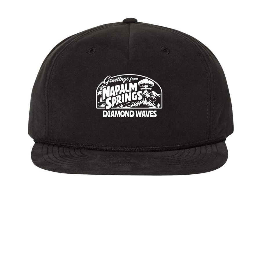 Napalm Springs Hat, a Black Printed Umpqua Snapback Cap