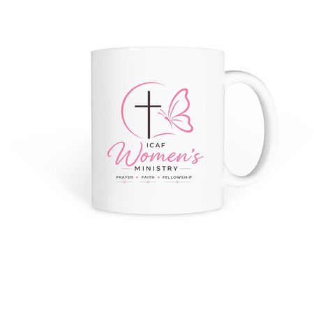 ICAF Women's Coffee Mug, a White Coffee Mug