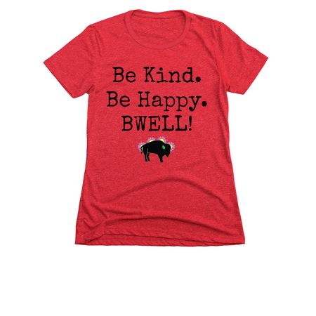 Kind & Happy!, a Red Women's Slim Fit Tee