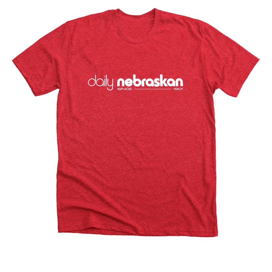 Cool retro DN vibes, a Heather Red Premium Unisex Tee