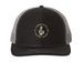 Trucker Hat, a Black/ Charcoal Printed Snapback Trucker Cap