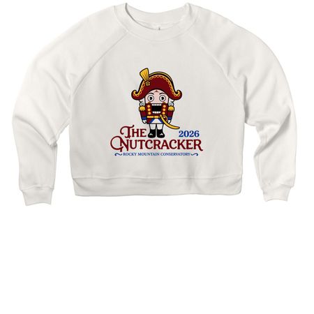 RMC Nutcracker Apparel, a Vintage White Women's Premium Cropped Raglan Sweatshirt
