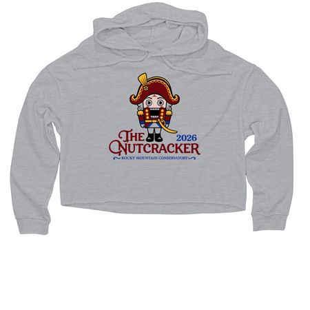 RMC Nutcracker Apparel, a Grey Heather Women?s Lightweight Cropped Hoodie