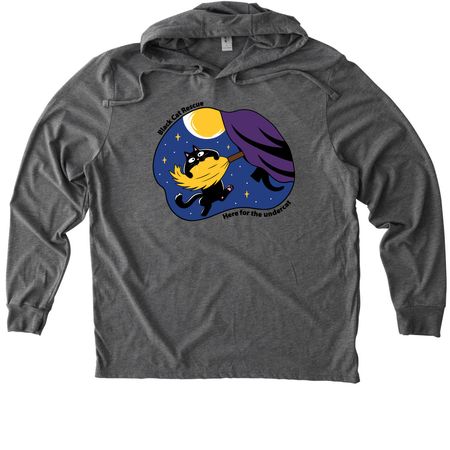 Black Cat Rescue Halloween 2026, a Aluminum Grey Allmade Eco Triblend Hoodie Tee