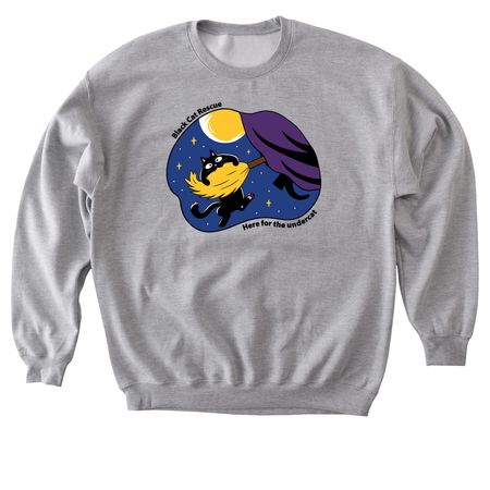 Black Cat Rescue Halloween 2026, a Sport Grey Softstyle Crewneck Sweatshirt