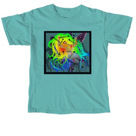 Pinned Pride, a Seafoam Comfort Colors Unisex Tee
