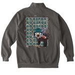 Cape May County AAZK 2026 Go Birds Quarter, a Grey Comfort Colors Quarter Zip Pullover (back-view)