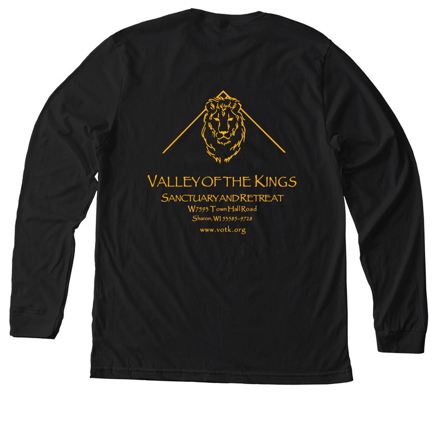 VOTK- LION-2020, a Solid Black Blend Premium Long Sleeve Tee (back-view)