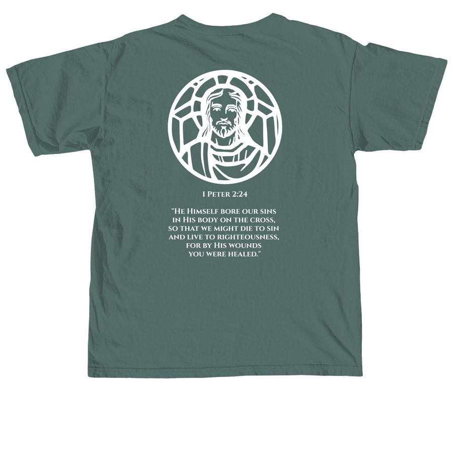 Zambia Mission Trip Support, a Blue Spruce Comfort Colors Unisex Tee (back-view)