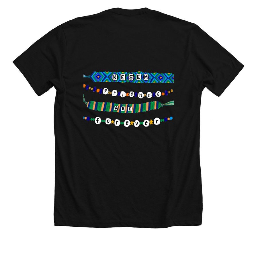 Friendship Bracelets, a Solid Black Blend Premium Unisex Tee (back-view)