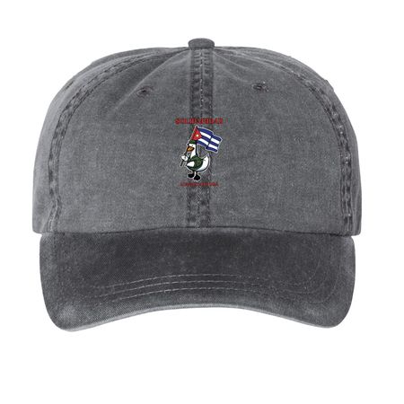 Solidaridad&nbsp;, a Black Printed Pigment Dye Baseball Cap
