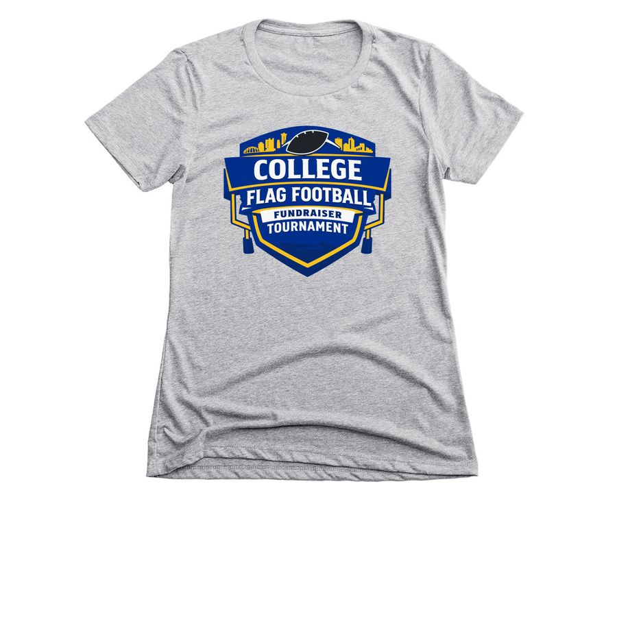 Penn State - College Flag Football Fundraiser, a Dark Heather Grey Women's Slim Fit Tee