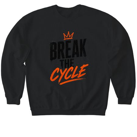 "Break The Cycle? Statement Crewneck, a Black Softstyle Crewneck Sweatshirt