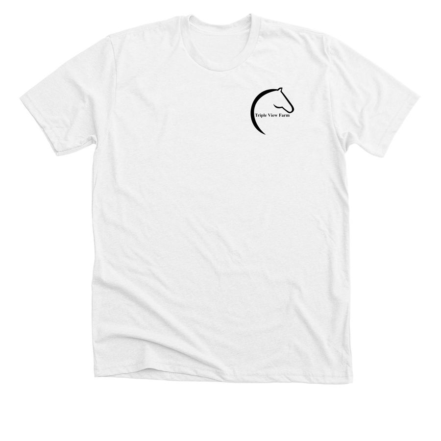 Triple View Farm | OG Logo Apparel, a Solid White Blend Premium Unisex Tee