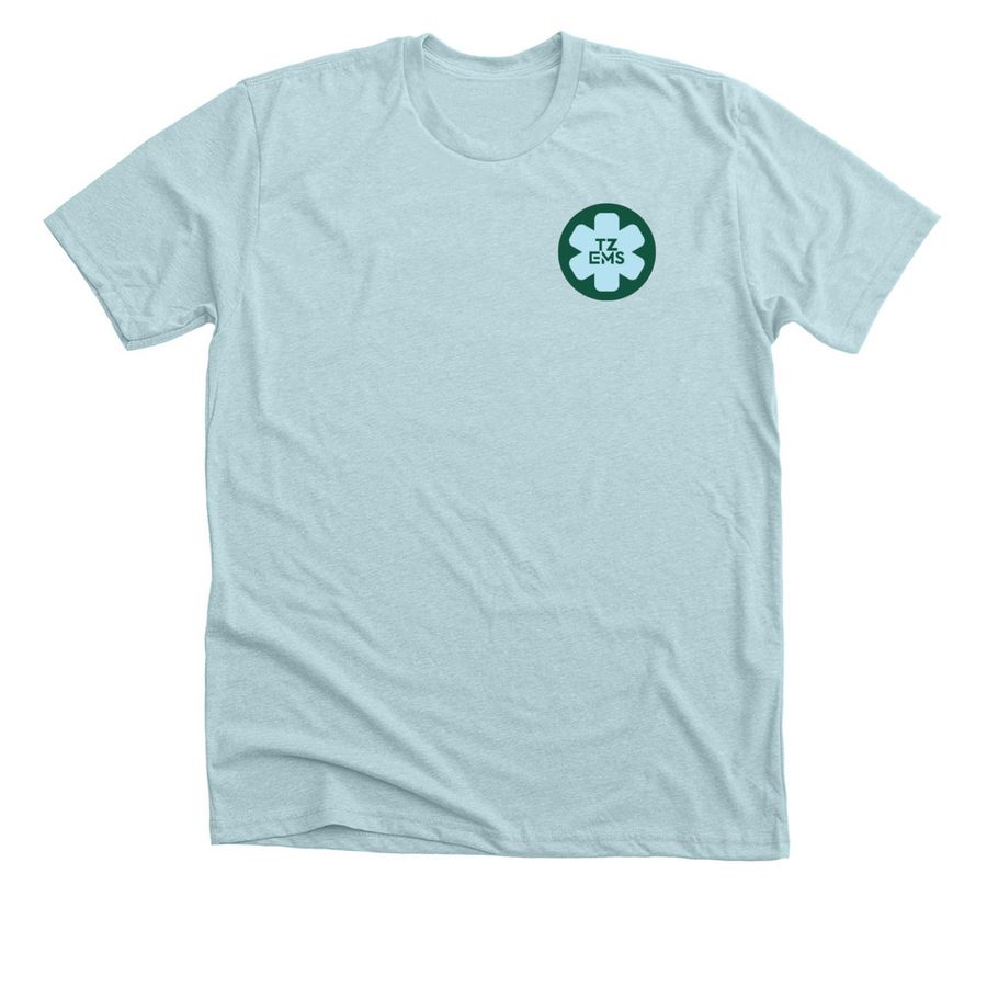 TZEMS Africa Tee - Light, a Heather Ice Blue Premium Unisex Tee