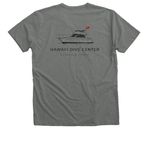 HDC BASIC TEE, a Deep Heather Premium V-Neck Tee (back-view)