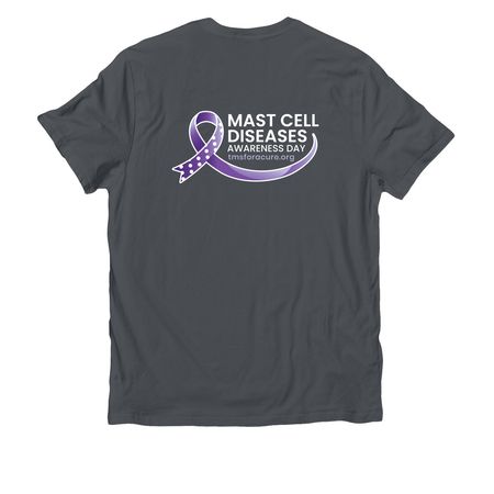 Mast Cell Diseases Awareness '26, a Terrain Grey Allmade Organic Cotton Unisex Tee (back-view)