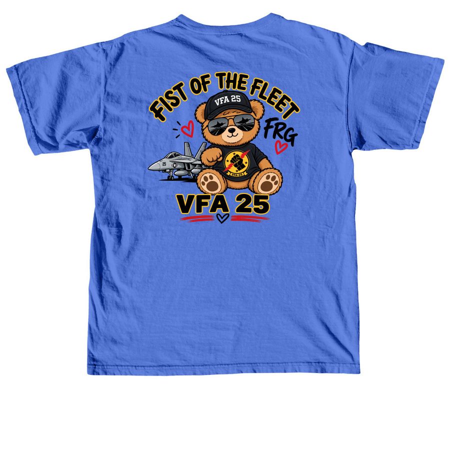 Teddy bear jet 25, a Flo Blue Comfort Colors Unisex Tee