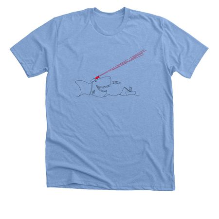 Laser Shark T-Shirt, a Heather Carolina Blue Premium Unisex Tee