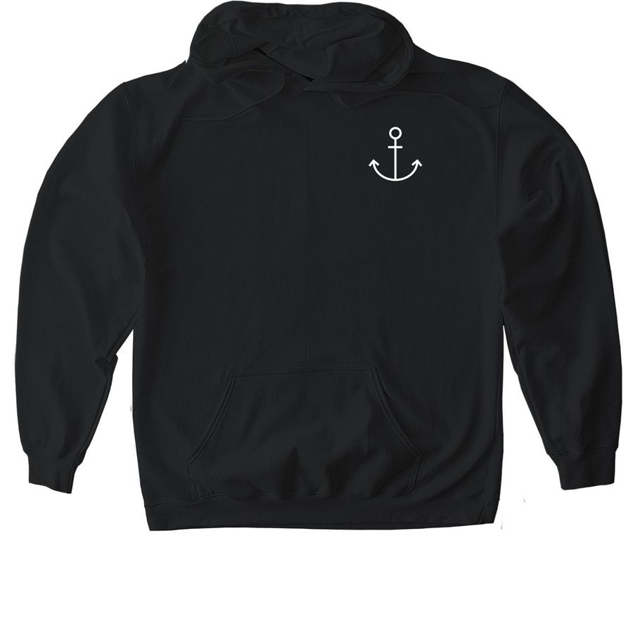 Anchored in Christ, a Black Gildan Softstyle Pullover Hoodie