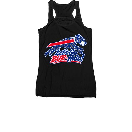 Let's Go BUR-ffalo, a Black Women's Racerback
