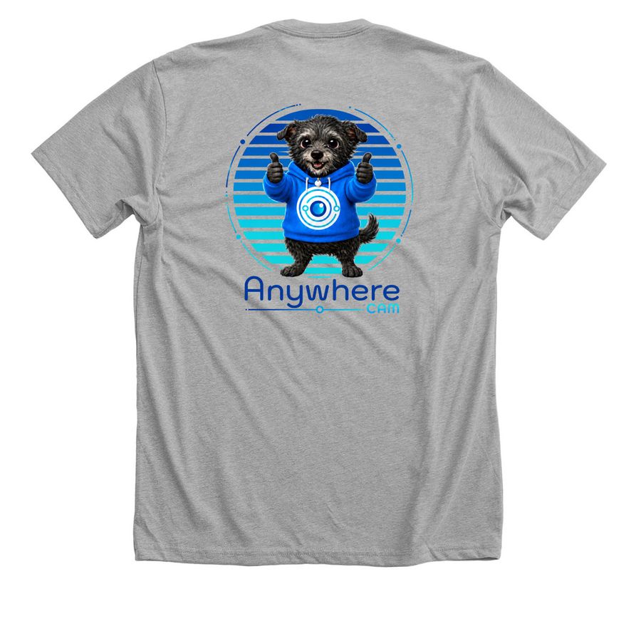 Cujo AnywhereCam Merch & Youth Sizes, a Athletic Heather Premium Unisex Tee (back-view)