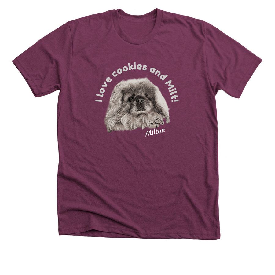 Milton!&nbsp;, a Heather Maroon Premium Unisex Tee