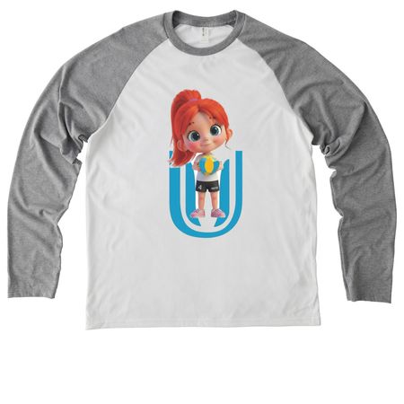 4th annual&nbsp;, a Aluminum Grey/ Bright White Allmade Eco Triblend Colorblock Raglan Long Sleeve Tee