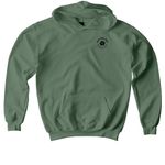Moss + Moon Club Youth & Adult Shirts, a Military Green Softstyle Youth Pullover Hoodie (back-view)