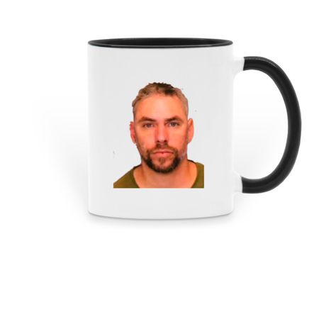 The Glarer Mugshot, a Black Two-Tone Ceramic Mug