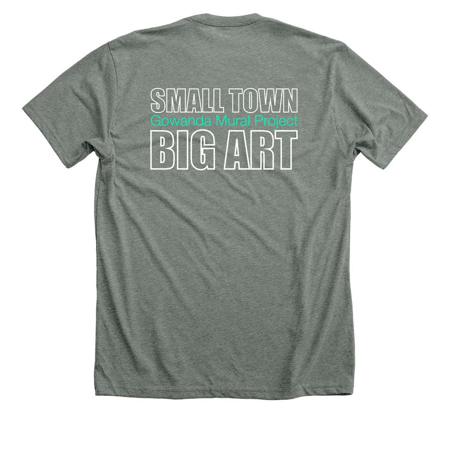Celebrate with us!, a Deep Heather Premium Unisex Tee (back-view)