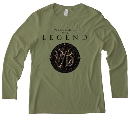 Call Me Legend - Warrior?s Daughter Drop, a Olive You Green Allmade Eco Triblend Women?s Long Sleeve Tee
