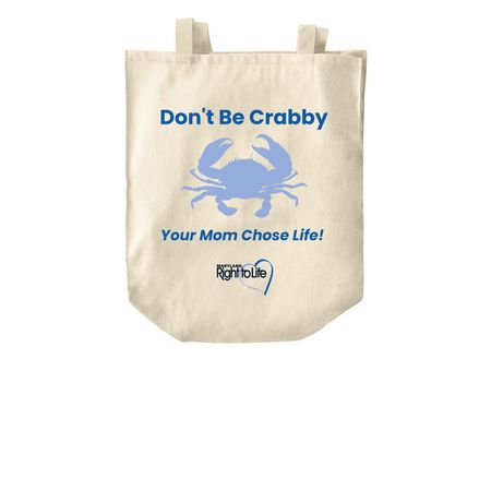 Crabby Tote, a Natural Over-the-Shoulder Shopping Tote Bag