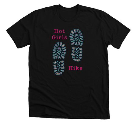 Hiking girls, a Solid Black Blend Premium Unisex Tee