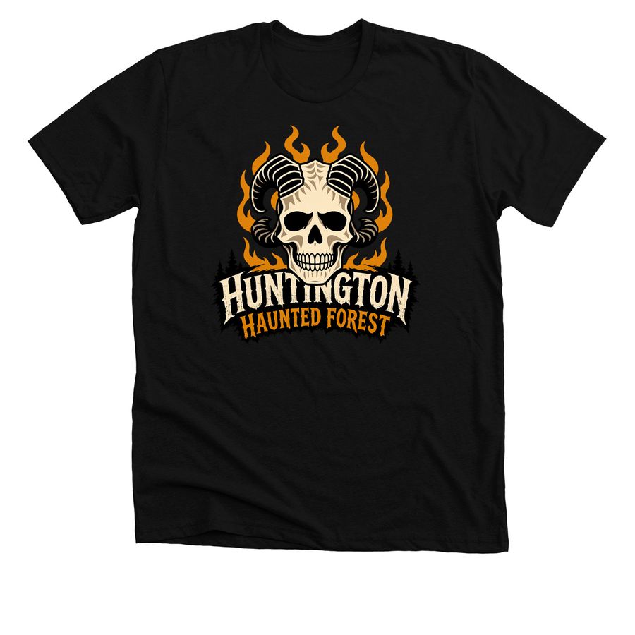 Huntington Haunted Forest, a Solid Black Blend Premium Unisex Tee