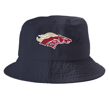 Bronco Hats, a Navy Printed Bucket Hat