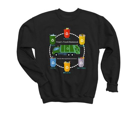 True?s Trash, a Black Youth Crewneck Sweatshirt