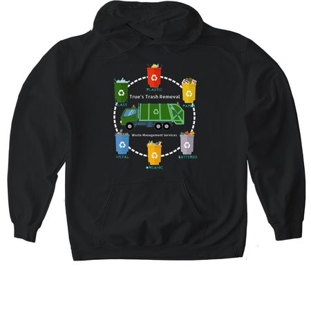 True?s Trash, a Black Gildan Softstyle Pullover Hoodie