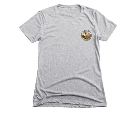 Fields, Feathers & Friendship, a Dark Heather Grey Women's Slim Fit Tee