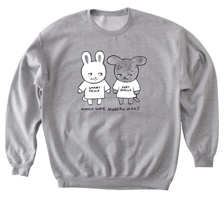 modern man, a Sport Grey Softstyle Crewneck Sweatshirt