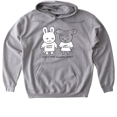 modern man, a Sport Grey Gildan Softstyle Pullover Hoodie