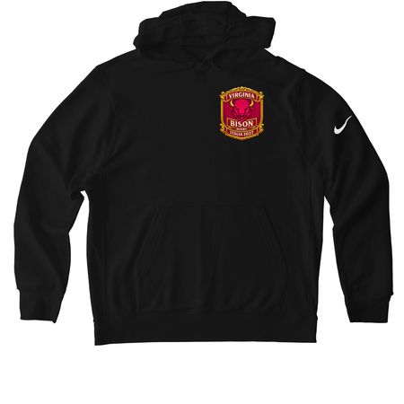 Italy Bison Crest, a Black Nike Club Fleece Pullover Hoodie