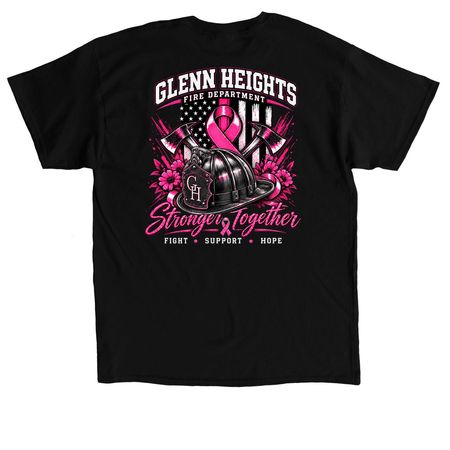 Breast Cancer Clothing, a Black Classic Unisex Tee (back-view)