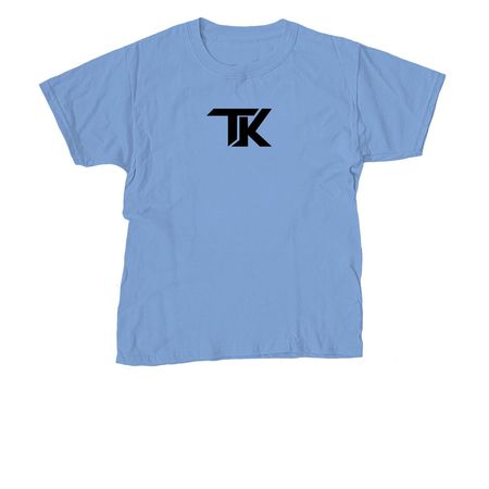 TK Shirts & Sweatshirts (Black Logo), a Carolina Blue Youth Unisex Tee