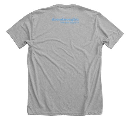 Dreadnought High Top, a Athletic Heather Premium Unisex Tee (back-view)