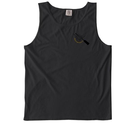 New Logo Launch, a Black Comfort Colors Tank Top