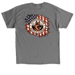 American Flag GSROC, a Charcoal Classic Unisex Tee (back-view)