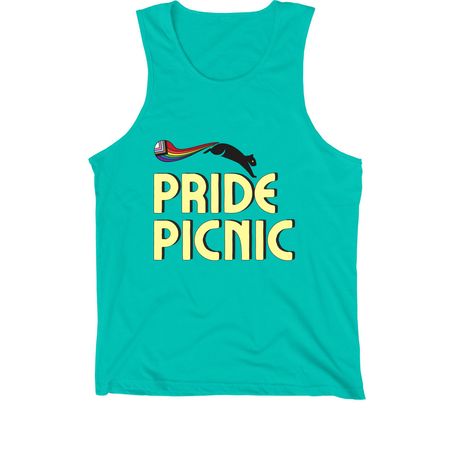 ? Pride Picnic, a Teal Premium Cotton Tank