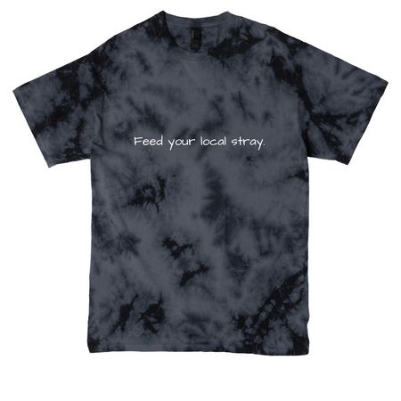 Feed Your Local Stray Collection, a Black Crystal Tie Dye Tee